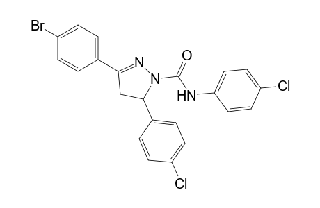 3-(p-bromophenyl)-4'-chloro-5-(p-chlorophenyl)-2-pyrazoline-1-carboxanilide