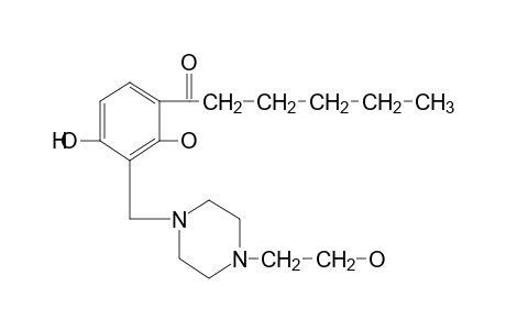 2',4'-dihydroxy-3'-{[4-(2-hydroxyethyl)-1-piperazinyl]methyl}hexanophenone