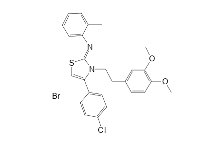 N-((2Z)-4-(4-chlorophenyl)-3-[2-(3,4-dimethoxyphenyl)ethyl]-1,3-thiazol-2(3H)-ylidene)-2-methylaniline hydrobromide