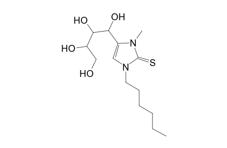 1,3-Dihydro-1-hexyl-3-methyl-4-(D-arabinotetritol-1'-yl)-2H-imidazole-2-thione