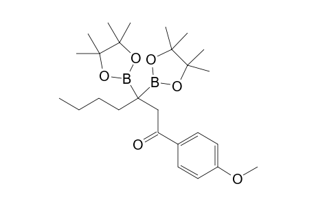 1-(4-methoxyphenyl)-3,3-bis(4,4,5,5-tetramethyl-1,3,2-dioxaborolan-2-yl)heptan-1-one