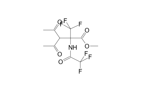 2-TRIFLUOROMETHYL-2-TRIFLUOROACETYLAMINO-3-ACETYL-4-OXOPENTANOIC ACID,METHYL ESTER