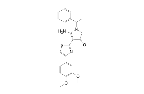 3H-pyrrol-3-one, 5-amino-4-[4-(3,4-dimethoxyphenyl)-2-thiazolyl]-1,2-dihydro-1-(1-phenylethyl)-