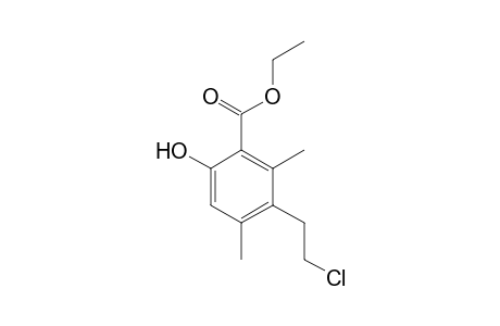 Ethyl 4-(2-Chloroethyl)-1-hydroxy-3,5-dimethyl-2-benzoate