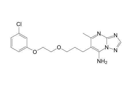 [1,2,4]Triazolo[1,5-a]pyrimidin-7-amine, 6-[3-[2-(3-chlorophenoxy)ethoxy]propyl]-5-methyl-