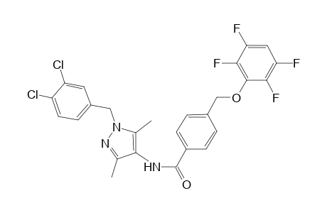 N-[1-(3,4-dichlorobenzyl)-3,5-dimethyl-1H-pyrazol-4-yl]-4-[(2,3,5,6-tetrafluorophenoxy)methyl]benzamide