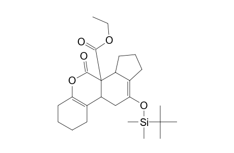 11-[(tert-Butyldimethylsilyl)oxy]-3b-(ethoxycarbonyl)-1,2,3,3a,3b,4,6,7,8,9,9b,10-dodecahydrobenz[b]indeno[5,4-d]pyran-4-one