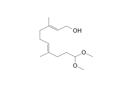 (2E,6E)-10,10-Dimethoxy-3,7-dimethyl-2,6-decadien-1-ol