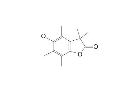 2,3-Dihydro-benzofuran-5-ol-2-one, 3,3,4,6,7-pentamethyl-