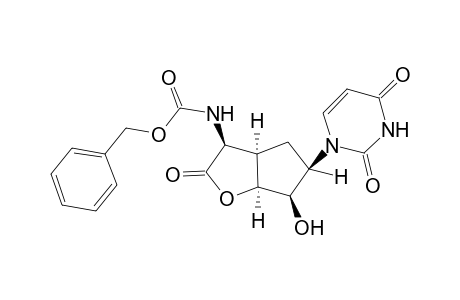 (+)-1-[4'-(Benzyloxycarbonylamino)-8-hydroxy-2-oxa-3-oxobicyclo[3.3.0]octa-7-yl]uracil