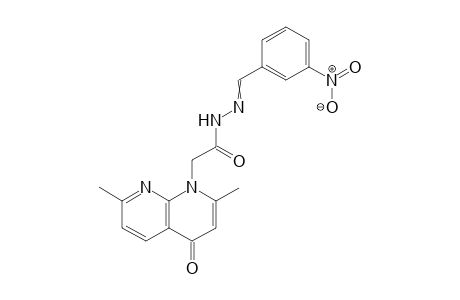 N'-(3-Nitrobenzylidene)-2-(2,7-dimethyl-4-oxo-1,8-naphthyridin-1(4H)-yl)acetohydrazide