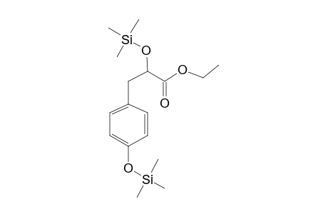 4-Hydroxyphenyllactic acid, ethyl ester, di-tms