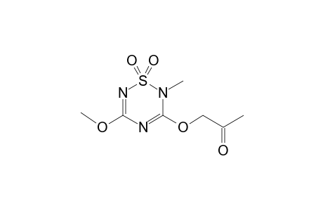 2-Propanone, 1-[(5-methoxy-2-methyl-2H-1,2,4,6-thiatriazin-3-yl)oxy]-, S,S-dioxide