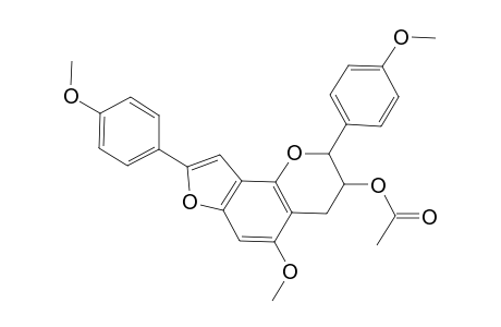 3-Acetoxy-3,4-dihydro-5-methoxy-2,8-bis(p-methoxyphenyl)-2H-furo[2,3-h]benzopyran