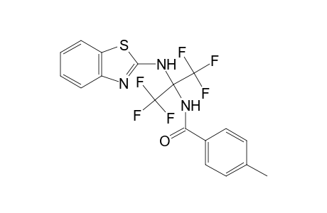 N-[1-(2-Benzothiazolylamino)-2,2,2-trifluoro-1-(trifluoromethyl)ethyl]-p-toluamide