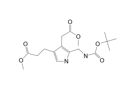 1H-Pyrrole-3-propanoic acid, 5-[[[(1,1-dimethylethoxy)carbonyl]amino]methyl]-4-(2-methoxy-2-oxoethyl)-, methyl ester