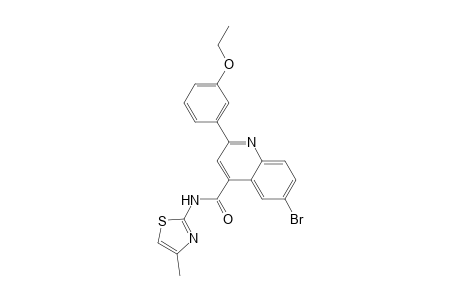 6-bromo-2-(3-ethoxyphenyl)-N-(4-methyl-1,3-thiazol-2-yl)-4-quinolinecarboxamide