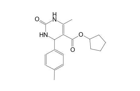 cyclopentyl 6-methyl-4-(4-methylphenyl)-2-oxo-1,2,3,4-tetrahydro-5-pyrimidinecarboxylate