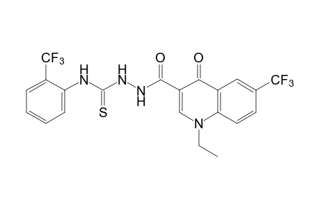 1-{[1,4-DIHYDRO-1-ETHYL-4-OXO-6-(TRIFLUOROMETHYL)-3-QUINOLYL]CARBONYL}-3-THIO-4-(alpha,alpha,alpha-TRIFLUORO-o-TOLYL)SEMICARBAZIDE