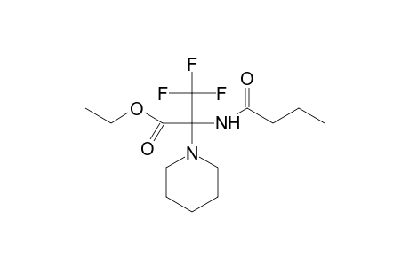 Ethyl 2-(butyrylamino)-3,3,3-trifluoro-2-(1-piperidinyl)propanoate