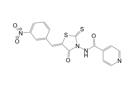 4-pyridinecarboxamide, N-[(5Z)-5-[(3-nitrophenyl)methylene]-4-oxo-2-thioxothiazolidinyl]-