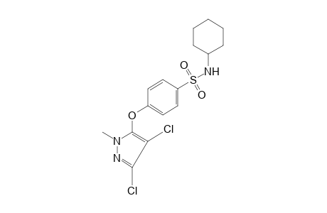 N-cyclohexyl-p-[(3,4-dichloro-1-methylpyrazol-5-yl)oxy]benzenesulfonamide