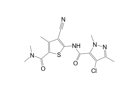 4-chloro-N-{3-cyano-5-[(dimethylamino)carbonyl]-4-methyl-2-thienyl}-1,3-dimethyl-1H-pyrazole-5-carboxamide