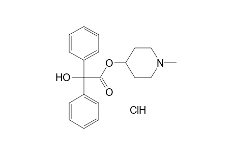 benzilic acid, ester with 1-methyl-4-piperidinol, hydrochloride