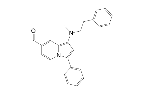 1-[Methyl(phenethyl)amino]-3-phenylindolizine-7-carbaldehyde