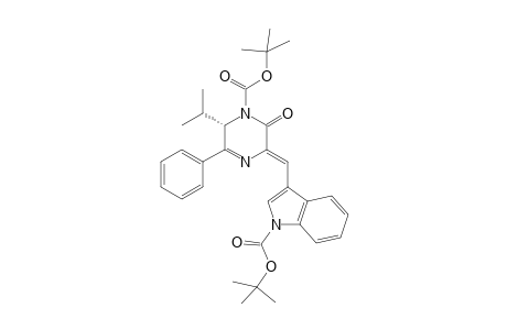 (6S)-N-1-(tert-Butoxycarbonyl)-3(Z)-N-1-(tert-butoxycarbonyl)-1H-indolylmethylidene]-6-isopropyl-5-phenyl-1,2,3,6-tetrahydro-2-pyrazinone