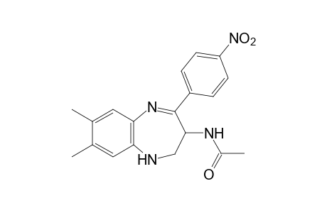 N-[2,3-dihydro-7,8-dimethyl-4-(p-nitrophenyl)-1H-1,5-benzodiazepin-3-yl]acetamide