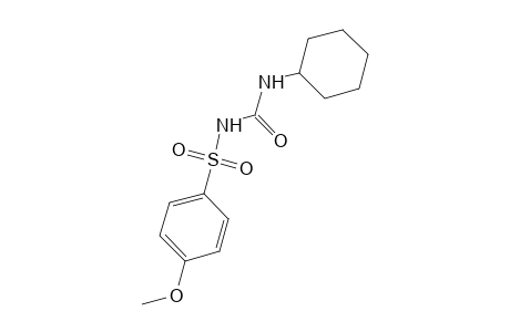 1-cyclohexyl-3-[(p-methoxyphenyl)sulfonyl]urea