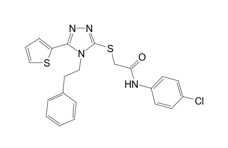 N-(4-chlorophenyl)-2-{[4-(2-phenylethyl)-5-(2-thienyl)-4H-1,2,4-triazol-3-yl]sulfanyl}acetamide