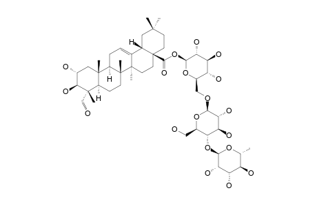 #4;SCHEFFOLEOSIDE-B;2-ALPHA,3-BETA-DIHYDROXY-23-OXO-OLEAN-12-EN-28-OIC-ACID-28-O-ALPHA-L-RHAMNOPYRANOSYL-(1->4)-BETA-D-GLUCOPYRANOSYL-(1->6)-BETA-D-GLUCOPYRANO