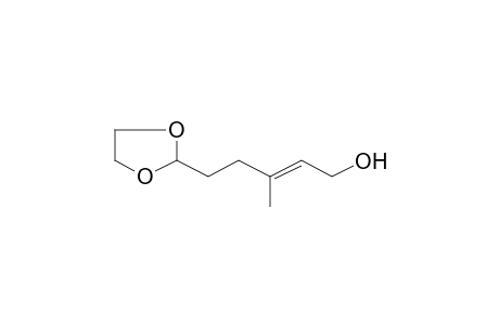 (2E)-5-(1,3-Dioxolan-2-yl)-3-methyl-2-penten-1-ol