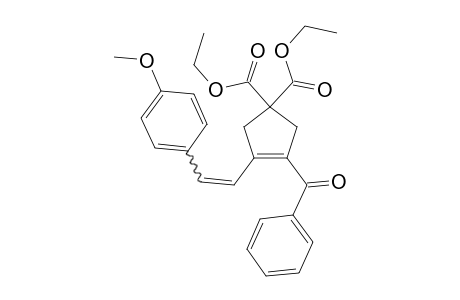 Diethyl (E/Z)-3-benzoyl-4-(4-methoxystyryl)cyclopent-3-ene-1,1-dicarboxylate