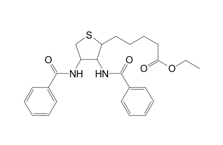 2-Thiophenepentanoic acid, 3,4-bis(benzoylamino)tetrahydro-, ethyl ester