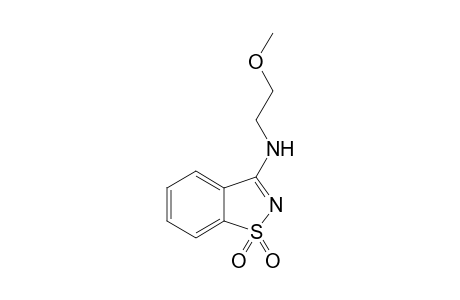 N-(2-methoxyethyl)-1,2-benzisothiazol-3-amine 1,1-dioxide