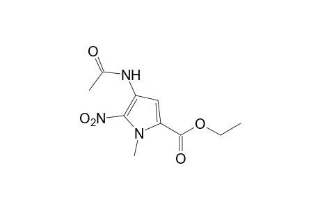 4-acetamido-1-methyl-5-nitropyrrole-2-carboxylic acid, ethyl ester