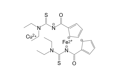 copper(II) iron(II) (cyclopenta-2,4-dien-1-ide-2-carbonyl)(diethylcarbamothioyl)amide