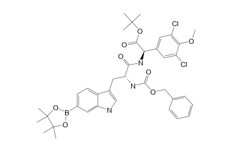 (R,R)-6-(4,4,5,5-TETRAMETHYL-[1,3,2]-DIOXABOROLAN-2-YL)-N-CARBOBENZYLOXY-TRYPTOPHYL-3',5'-DICHLORO-4'-METHOXYPHENYLGLYCINE-TERT.-BUTYLESTER