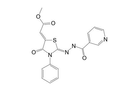 METHYL-2-[4-OXO-3-PHENYL-2-[2-(3-PYRIDYLCARBONYL)-HYDRAZONO]-1,3-THIAZOLAN-5-YLIDEN]-ACETATE