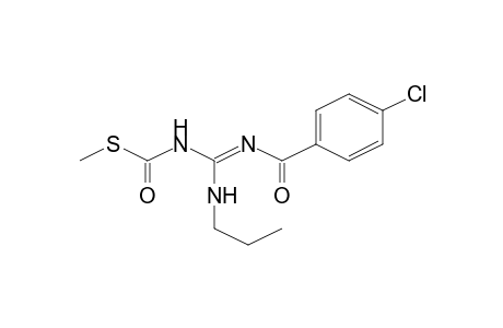 S-Methyl (E)-([(E)-(4-chlorophenyl)(oxo)methyl]imino)(propylamino)methylthiocarbamate