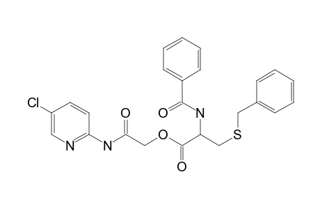 Propanoic acid, 2-(benzoylamino)-3-[(phenylmethyl)thio]-, 2-[(5-chloro-2-pyridinyl)amino]-2-oxoethyl ester