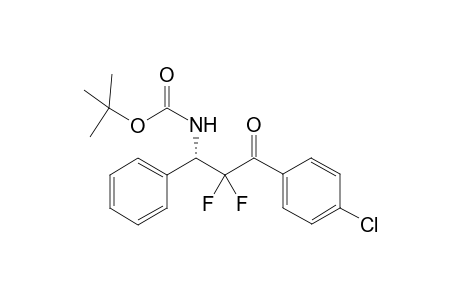 (S)-Tert-butyl N-(3-(4-chlorophenyl)-2,2-difluoro-3-oxo-1-phenylpropyl)carbamate