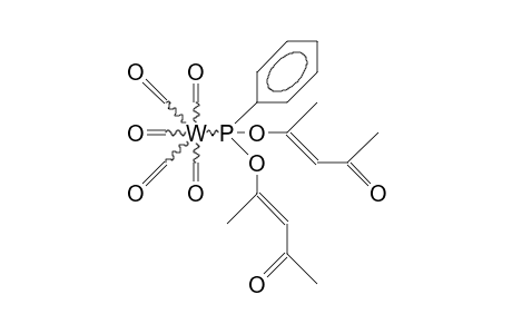 Pentacarbonyl-(bis[1-methyl-3-oxo-1-butenyloxy]-phenyl-phosphane) tungsten