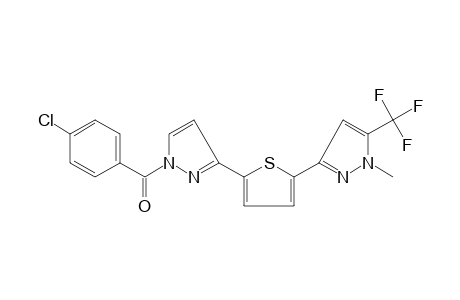 1-(p-chlorobenzoyl)-3-{5-[1-methyl-5-(trifluoromethyl)pyrazol-3-yl]-2-thienyl}pyrazole