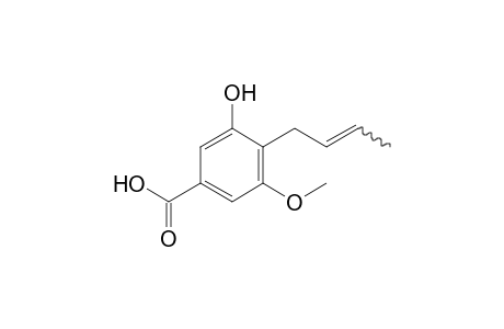 4-(2-Butenyl)-5-hydroxy-m-anisic acid