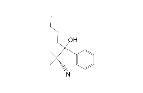 3-Hydroxy-2,2-dimethyl-3-phenylheptanenitrile