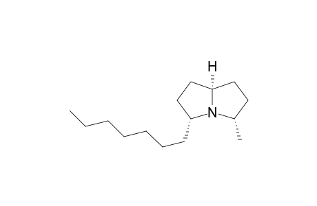 (-)-(3R,5S,8R)-3-Heptyl-5-methylpyrrolizidine